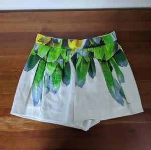 Longchamp linen peplum dressy shorts short